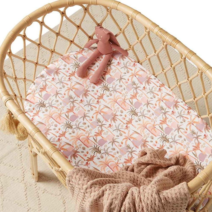 Bassinet Sheet/ Change Pad Cover - Palm Springs