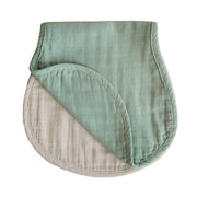 Muslin Burp Cloth - 2 Pack - Roman Green/Fog