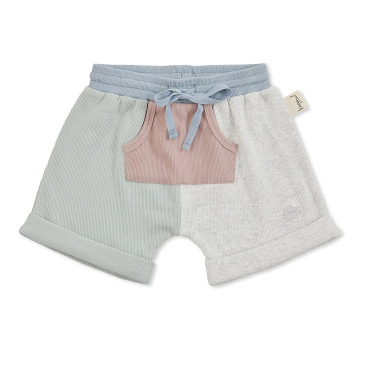 Colour Block Rib Shorts