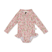 Spring Blossom Long Sleeve Rashie Swimsuit UPF50+