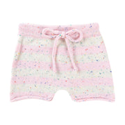 Knit Shorts -  Fairy Floss Speckle Stripe