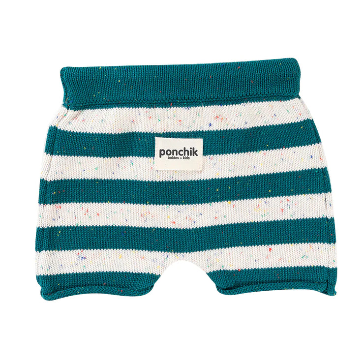 Knit Shorts - Peacock Speckle Stripe