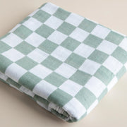 Moss Chequered Swaddle