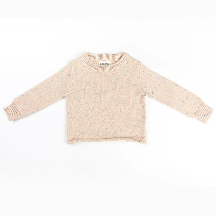 Cotton Speckle Knit Jumper - Carmel Speckle Knit