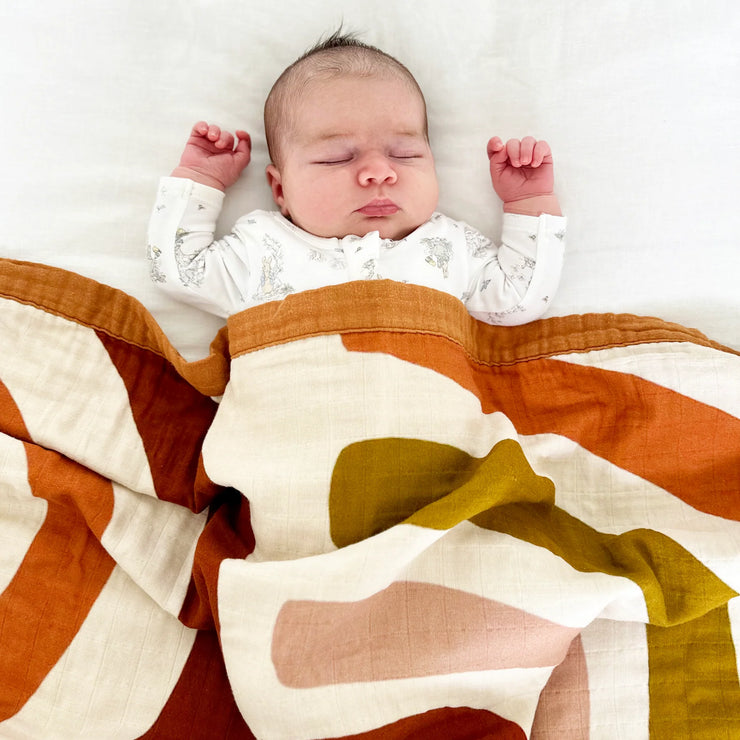 Reversible Cot Quilt - Bohemian Rainbow