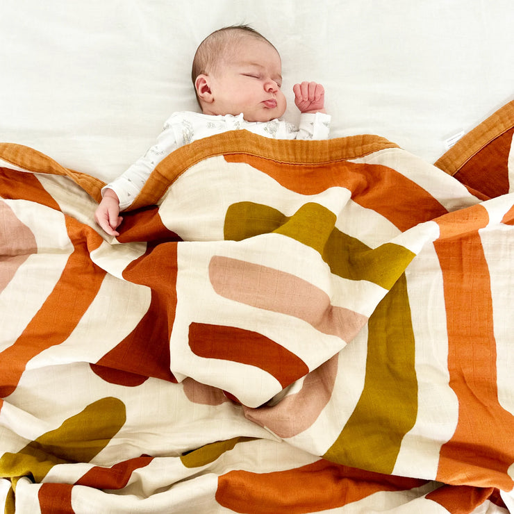 Reversible Cot Quilt - Bohemian Rainbow