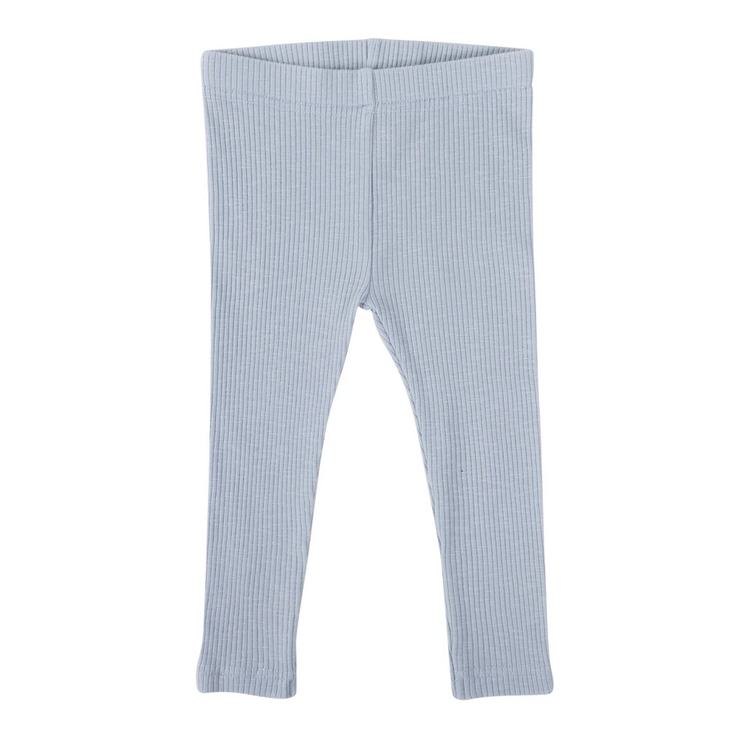 Cotton Ribbed Leggings - Duck Egg Blue