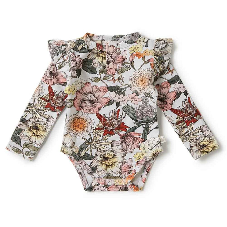 Organic L/Sleeve Bodysuit - Australiana