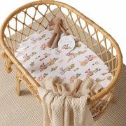 Bassinet Sheet/ Change Pad Cover -Farm