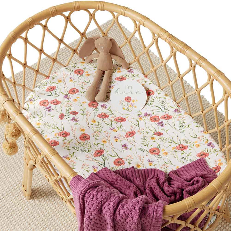 Bassinet Sheet/Change Pad Cover - Meadow