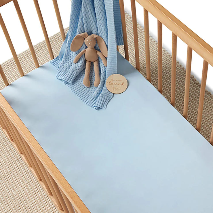 Fitted Cot Sheet - Baby Blue