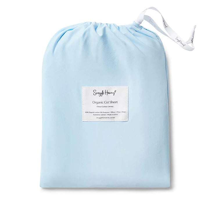 Fitted Cot Sheet - Baby Blue