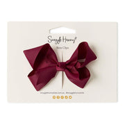 Bow Hair Clip - Burgundy