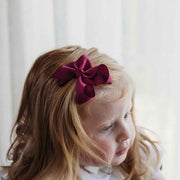 Bow Hair Clip - Burgundy