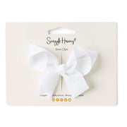 Bow Hair Clip - White