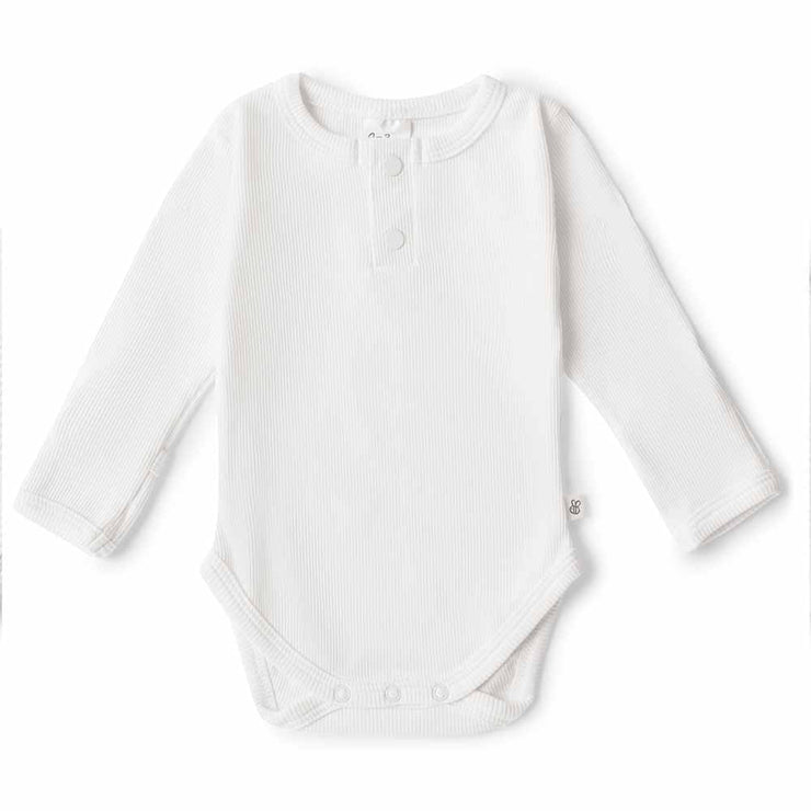 Organic L/Sleeve Bodysuit - Milk