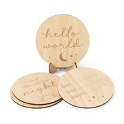 Sun & Moon Wooden Milestone Cards