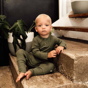 Organic L/Sleeve Growsuit - Olive