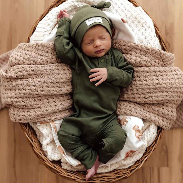 Organic L/Sleeve Growsuit - Olive