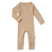 Organic L/Sleeve Growsuit - Pebble