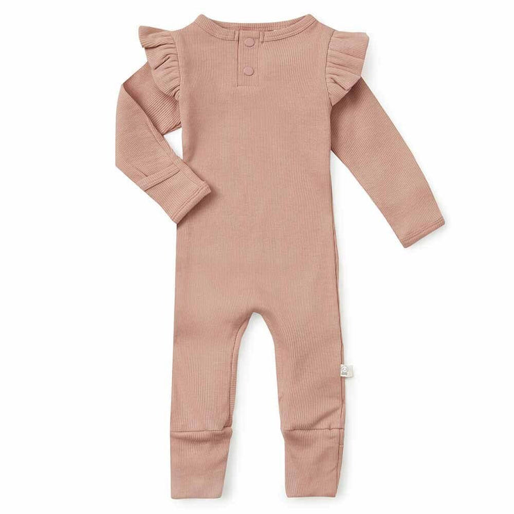 Organic L/Sleeve Growsuit - Rose