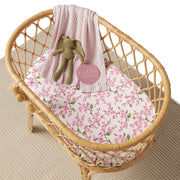 Bassinet Sheet/ Change Pad Cover - Cherry Blossom