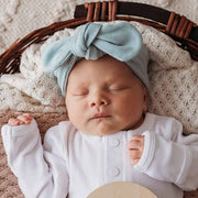 Sage Ribbed Topknot Headband