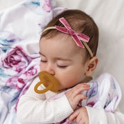 Mauve Velvet Baby Bow