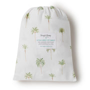 Fitted Cot Sheet - Green Palm