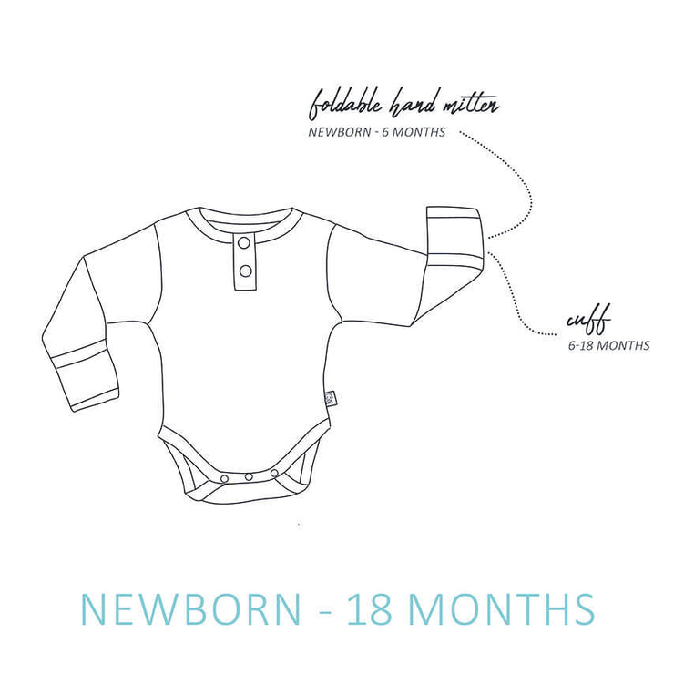 Organic L/Sleeve Bodysuit - Eucalypt