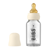 Glass Baby Bottle - 110ml Natural Rubber Latex - Ivory