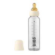 Glass Baby Bottle - 225ml Natural Rubber Latex - Ivory