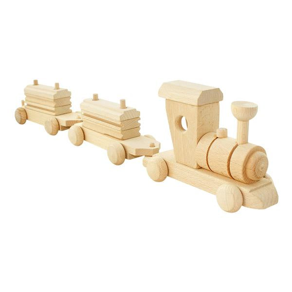 Wooden Cargo Train Set - with Blocks
