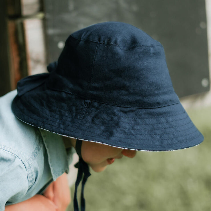 Reversible Bucket Hat - Shibori/Indigo