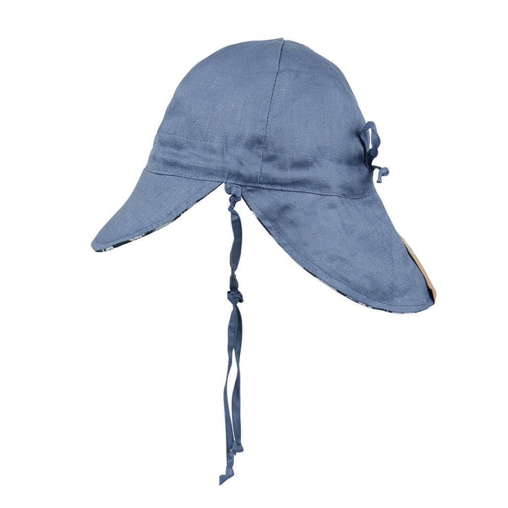 Reversible Baby Flap Sun Hat - Sprig/Steele
