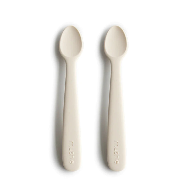 Silicone Feeding Spoon Set - Ivory