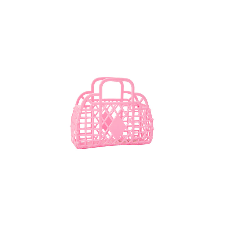 Retro Jelly Basket - Bubblegum Pink