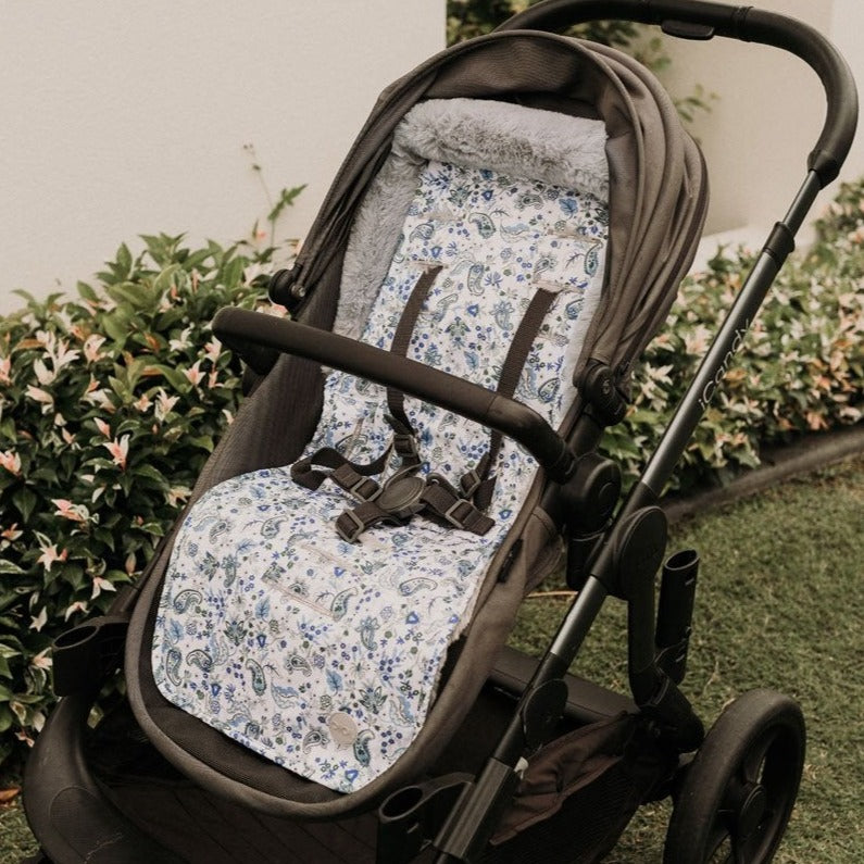Blue pram liner best sale